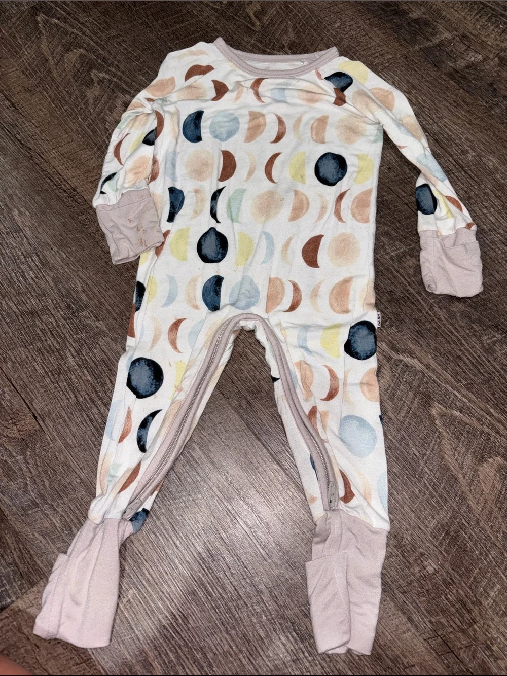 Kids Moon Phase One-Piece Sleeper - Neutral Multi